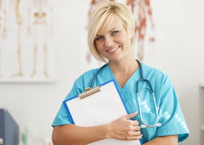 Smiling surgeon